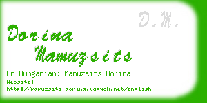 dorina mamuzsits business card